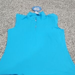 NWT Vibrant Turquoise Sleeveless Golf Shirt
